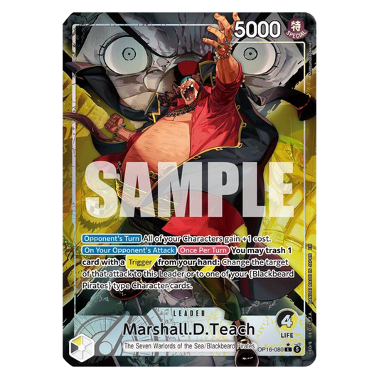 MARSHALL D. TEACH (OP16 080) ALT ART LEADER - THE TIME OF BATTLE - ENGLISH