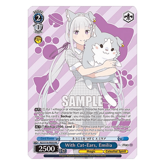 EMILIA WITH CAT EARS (S116-PE05) PROMO - WEIß SCHWARZ RE:ZERO VOL.3 - INGLÉS - Fridam Store
