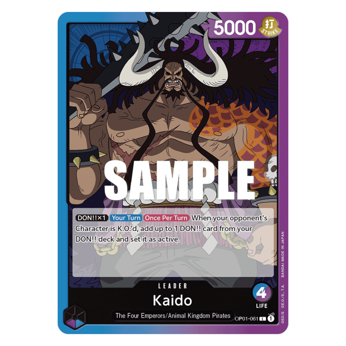 KAIDO (OP01 061) LÍDER - ROMANCE DAWN - INGLÉS - Fridam Store