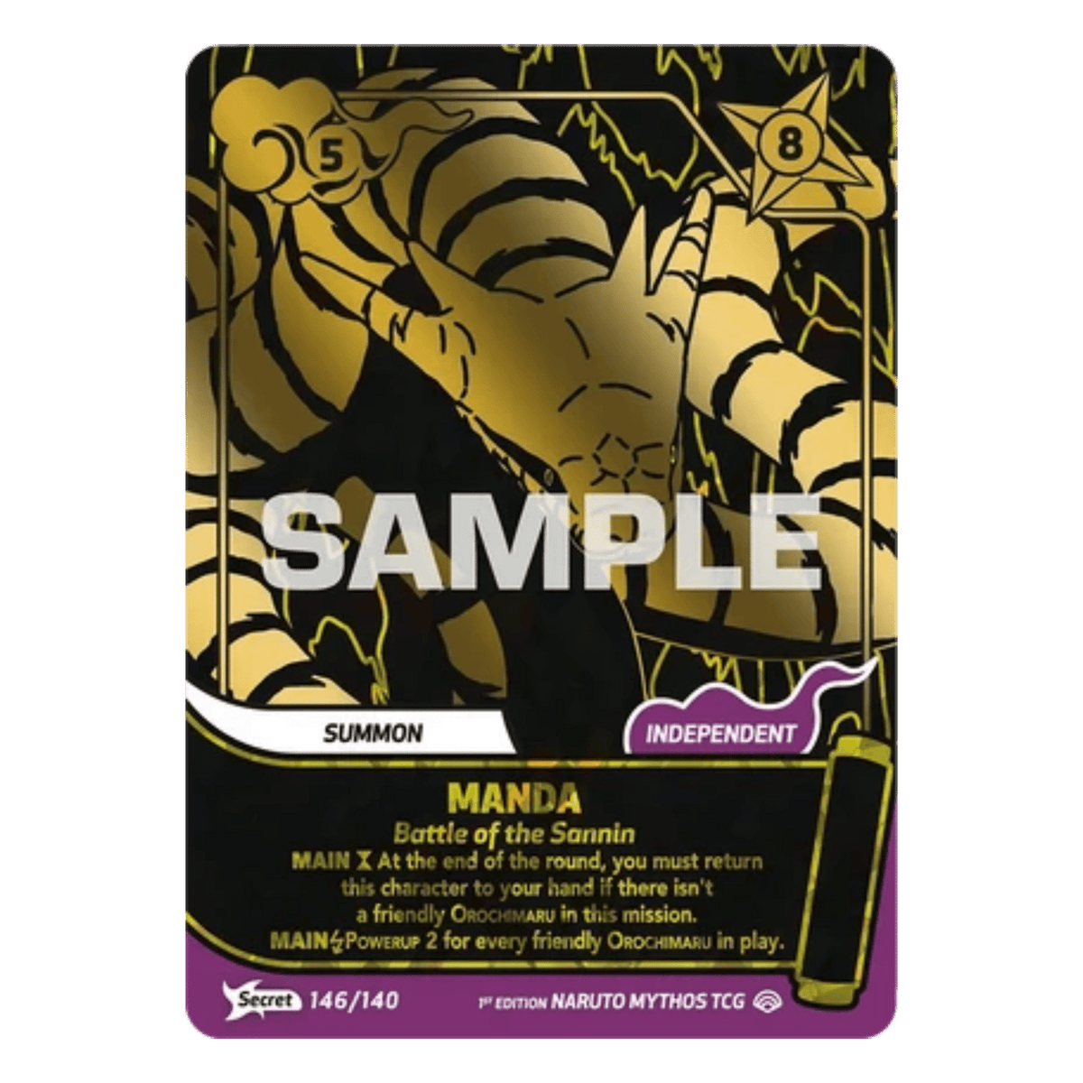 MANDA (146/140) SECRET RARE - SHINOBI SHIREN - INGLÉS - Fridam Store