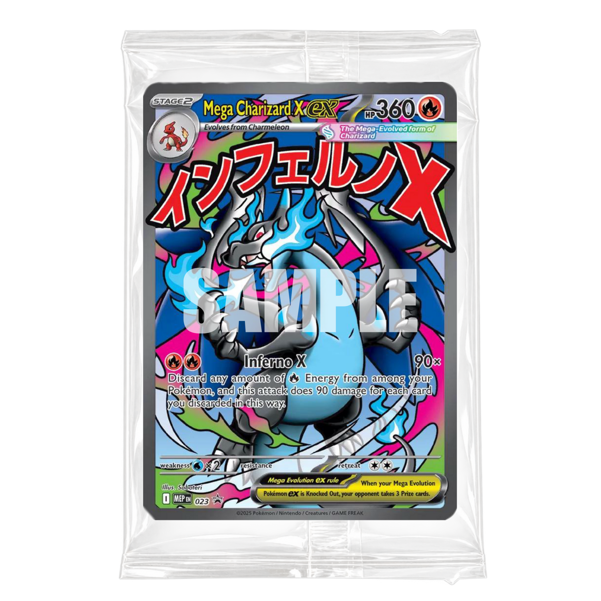MEGA CHARIZARD X EX (MEP 023) - PROMO - INGLÉS (SELLADO) - Fridam Store