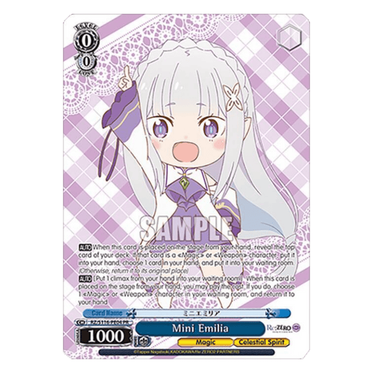 MINI EMILIA (S116-PE04) PROMO - WEIß SCHWARZ RE:ZERO VOL.3 - INGLÉS - Fridam Store