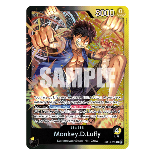 MONKEY D LUFFY (ST13 003) LIDER - THE THREE BROTHERS - INGLÉS - Fridam Store
