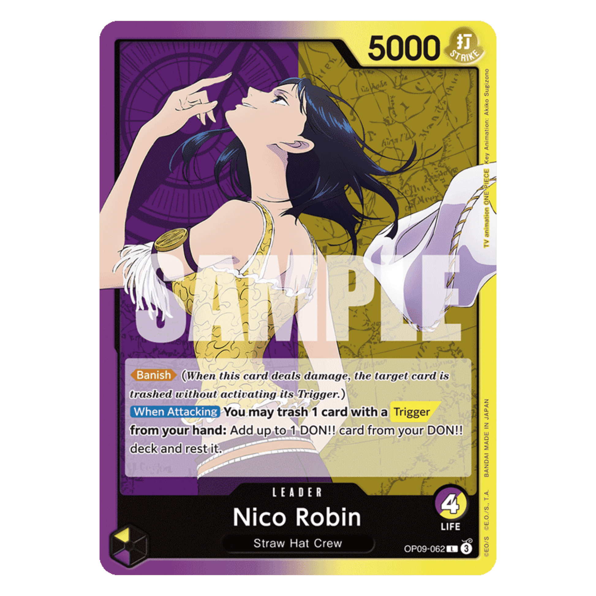 NICO ROBIN (OP09 062) LÍDER - EMPERORS IN THE NEW WORLD - INGLÉS - Fridam Store