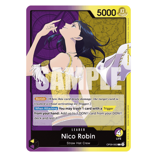 NICO ROBIN (OP09 062) LÍDER - EMPERORS IN THE NEW WORLD - INGLÉS - Fridam Store