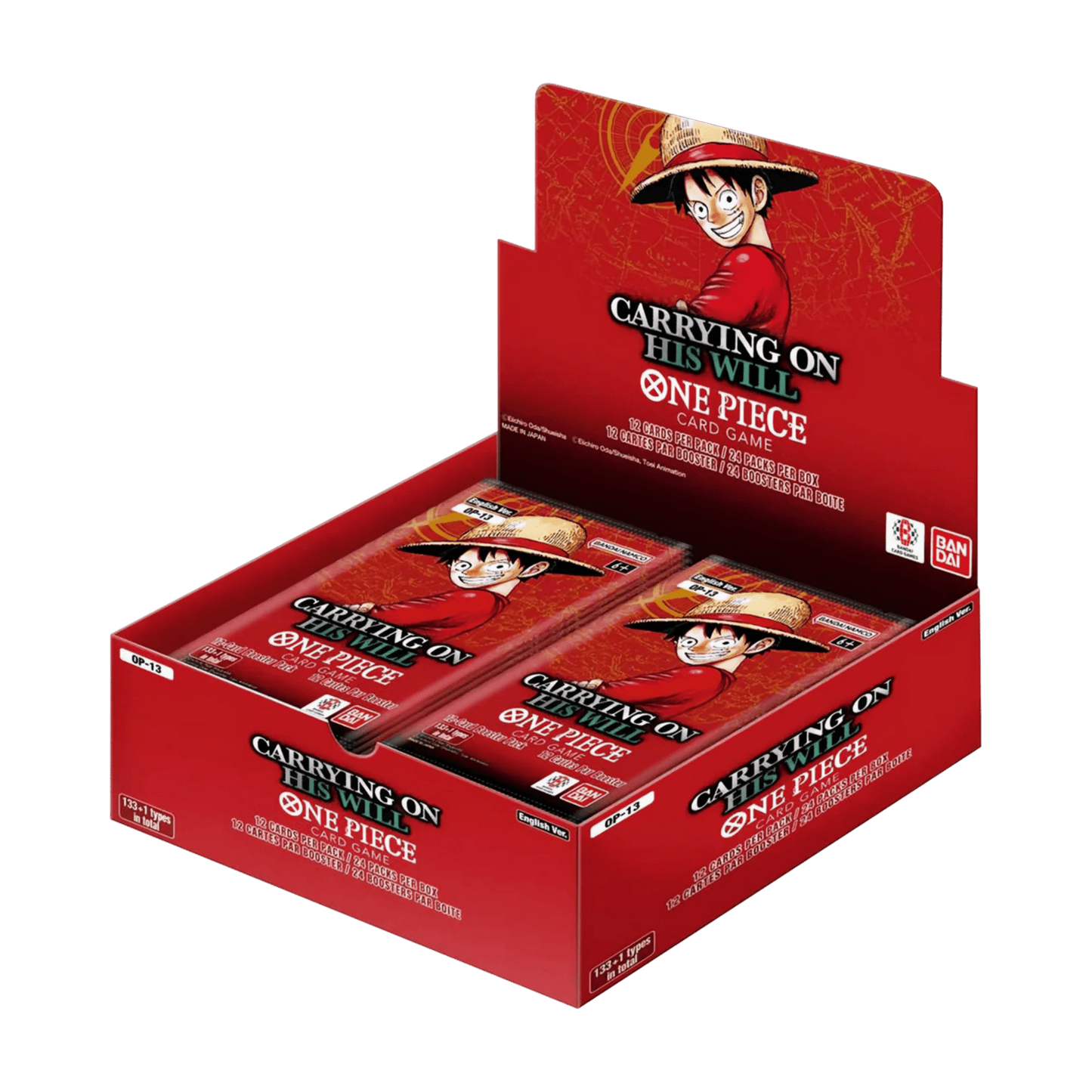 ONE PIECE OP13 BOOSTER BOX "CARRYING ON HIS WILL" - INGLÉS (SELLADO) - Fridam Store
