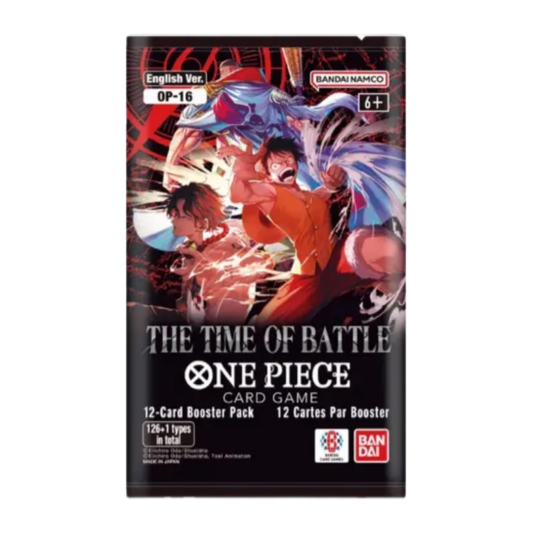 ONE PIECE OP16 BOOSTER PACK "THE TIME OF BATTLE" - INGLÉS - Fridam Store