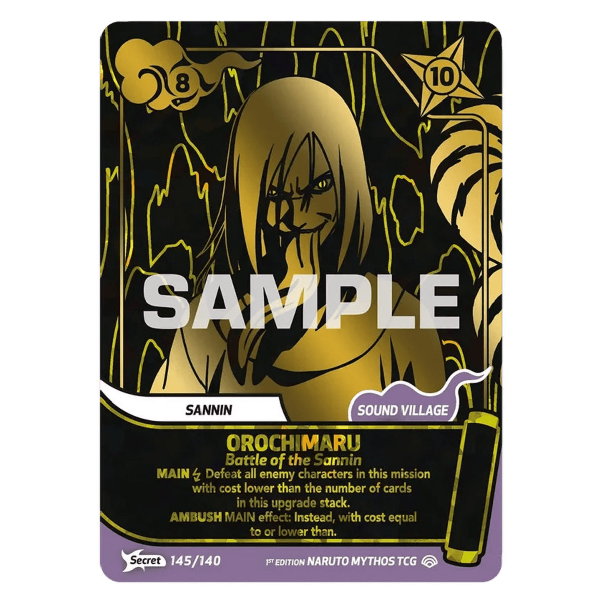 OROCHIMARU (145/140) SECRET RARE - SHINOBI SHIREN - INGLÉS - Fridam Store