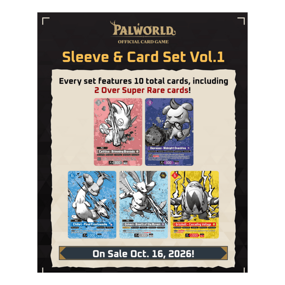 PALWORLD SS01 SLEEVE & CARD SET VOL.1 - INGLÉS - Fridam Store