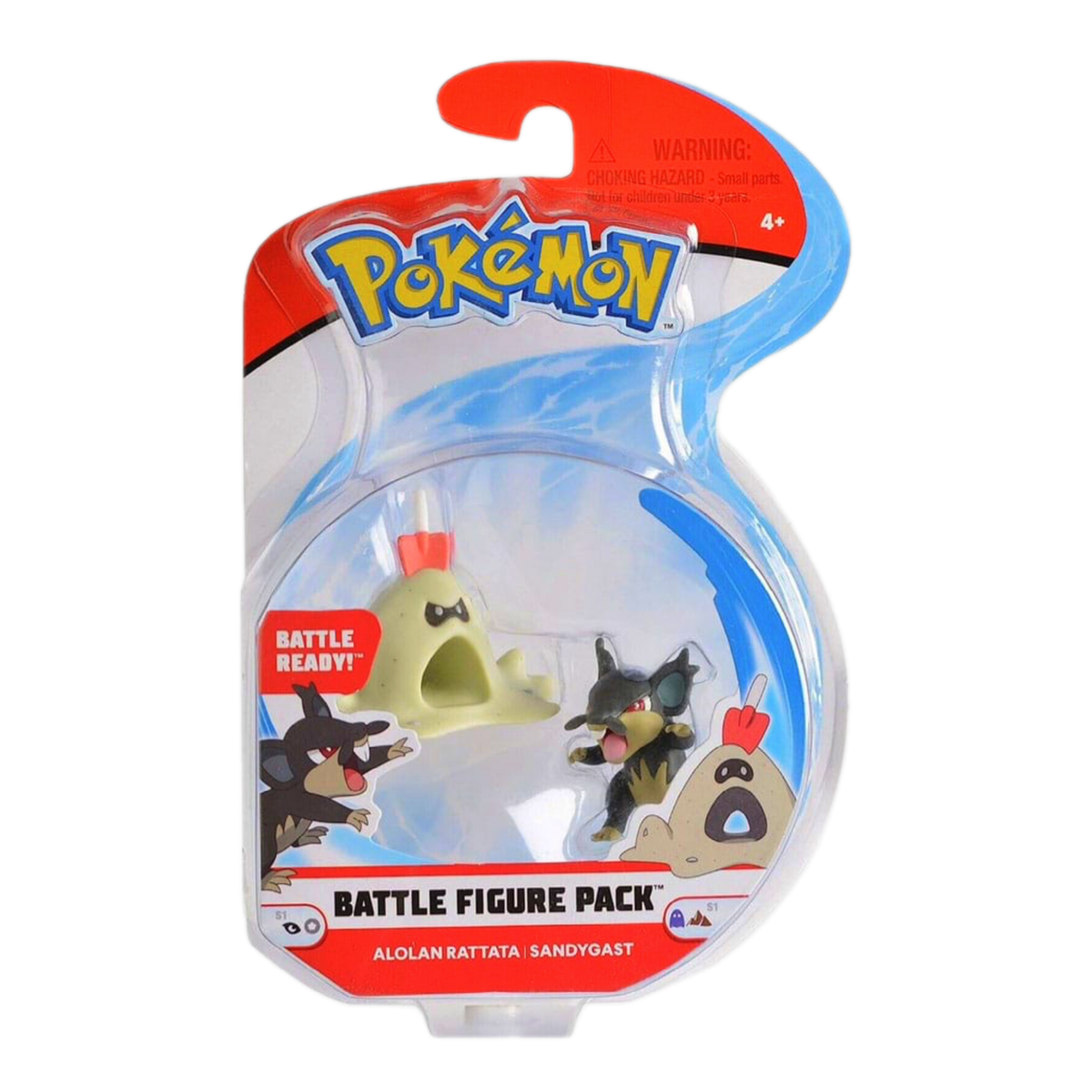 POKEMON BATTLE FIGURE PACK - ALOLAN RATTATA & SANDYGAST - Fridam Store