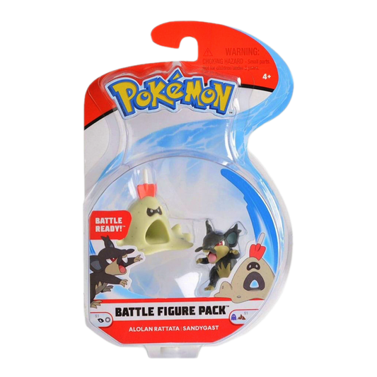POKEMON BATTLE FIGURE PACK - ALOLAN RATTATA & SANDYGAST - Fridam Store