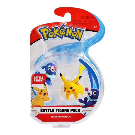 POKEMON BATTLE FIGURE PACK - PIKACHU & POPPLIO - Fridam Store