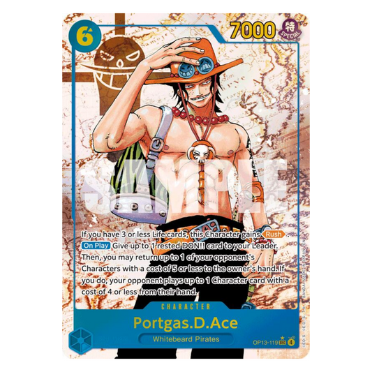 PORTGAS D. ACE (OP13 119) ALT ART SEC - CARRYING ON HIS WILL - INGLÉS - Fridam Store