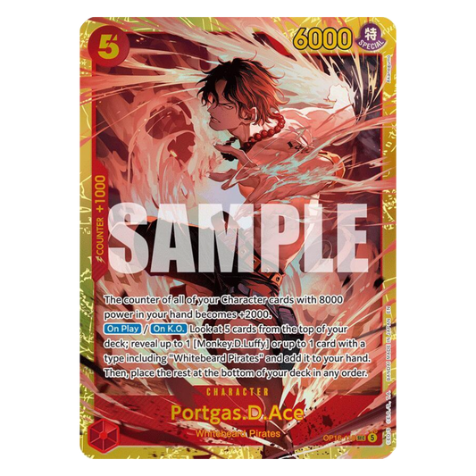 PORTGAS D. ACE (OP16 118) SEC - THE TIME OF BATTLE - INGLÉS - Fridam Store