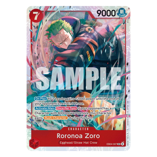 RORONOA ZORO (EB04 007) SR - THE AZURE SEA'S SEVEN - INGLÉS - Fridam Store