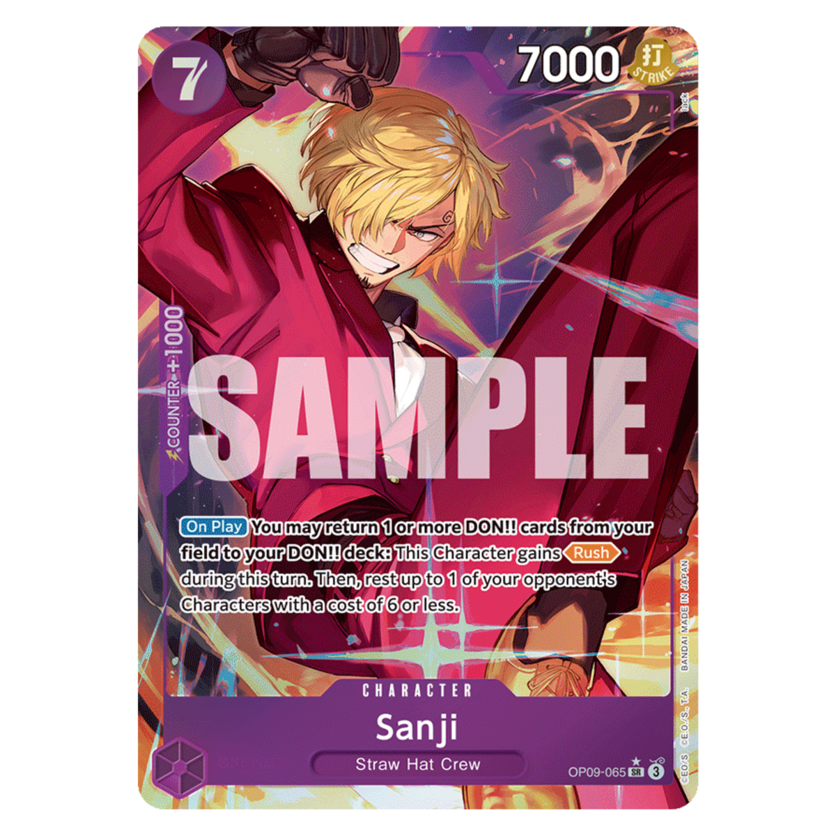 SANJI (OP09 065) SR ALT ART - EMPERORS IN THE NEW WORLD - INGLÉS - Fridam Store