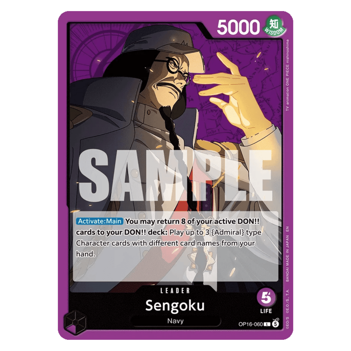 SENGOKU (OP16 060) LEADER - THE TIME OF BATTLE - INGLÉS - Fridam Store