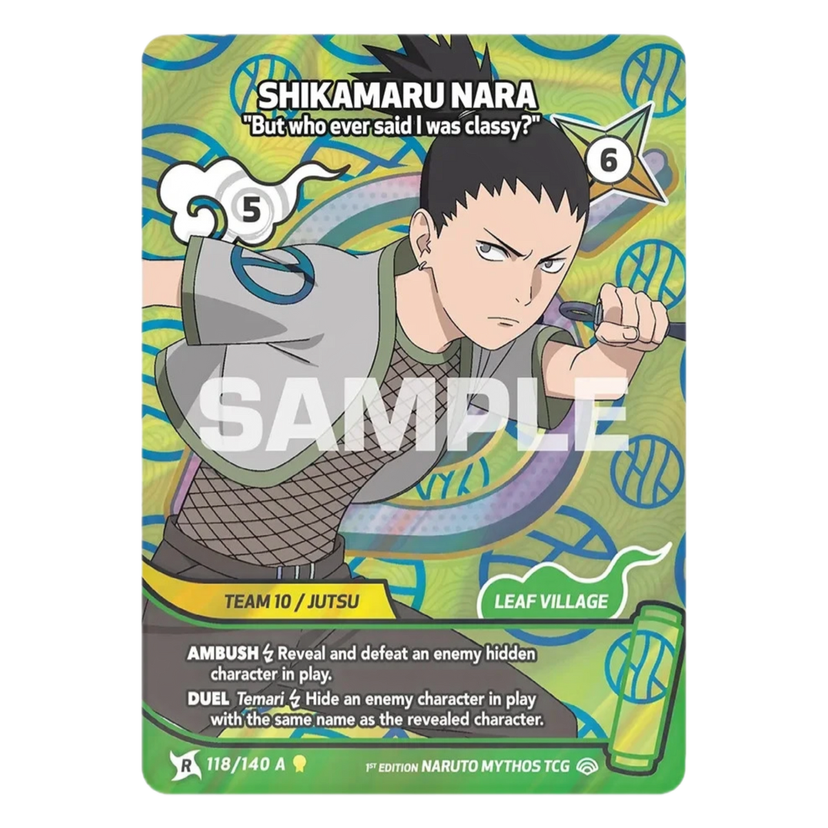 SHIKAMARU NARA (118/140 A) - SHINOBI SHIREN 1ST EDITION - INGLÉS - Fridam Store