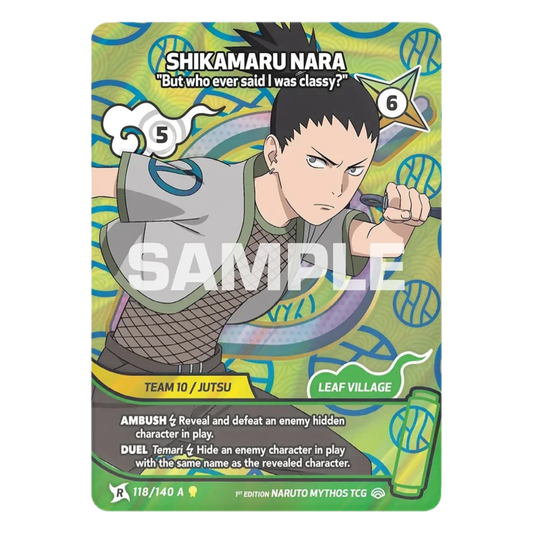 SHIKAMARU NARA (118/140 A) - SHINOBI SHIREN 1ST EDITION - INGLÉS - Fridam Store
