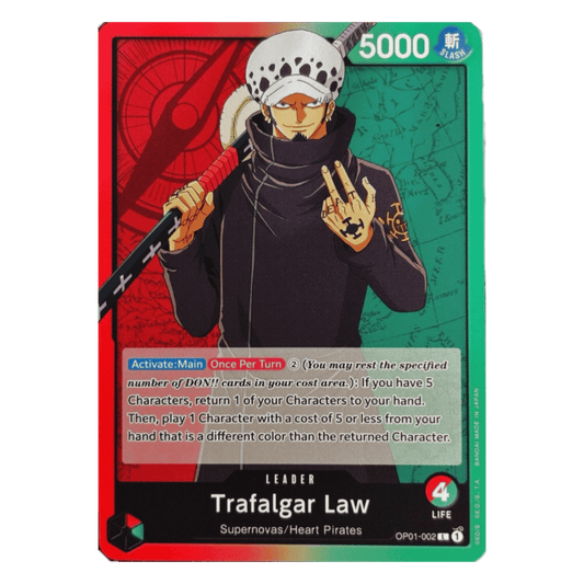 TRAFALGAR LAW (OP01 002) PRE - ERRATA LIDER - ROMANCE DAWN - INGLÉS - Fridam