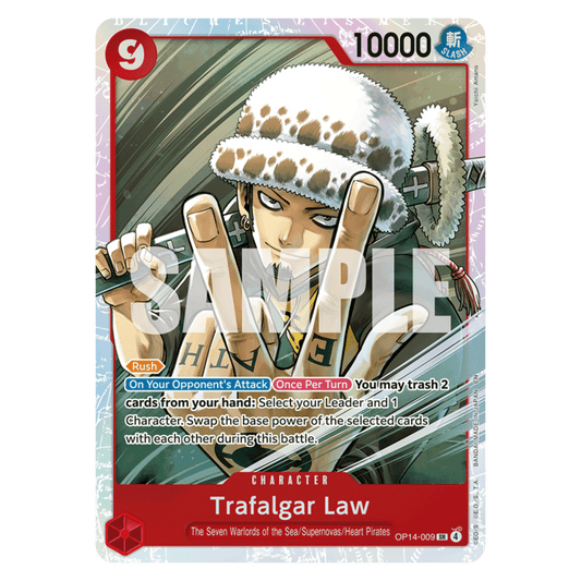TRAFALGAR LAW (OP14 009) SR - THE AZURE SEA´S SEVEN - INGLÉS - Fridam Store