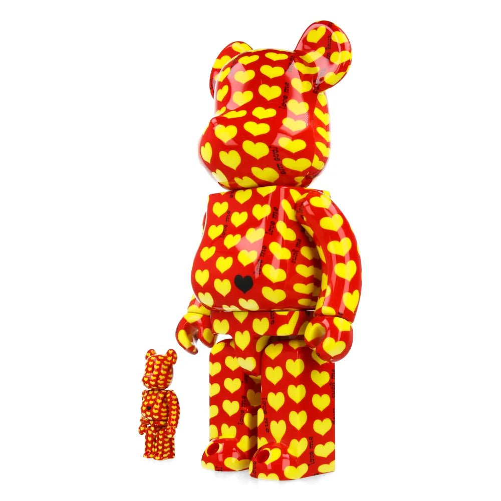 YELLOW HEART REVERSE BE@RBRICK (400% + 100%) - Fridam Store