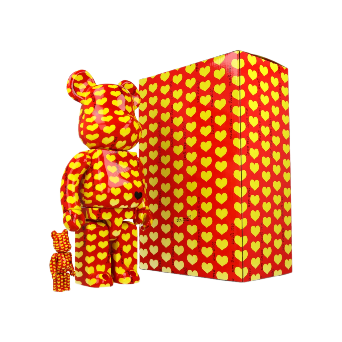 YELLOW HEART REVERSE BE@RBRICK (400% + 100%) - Fridam Store