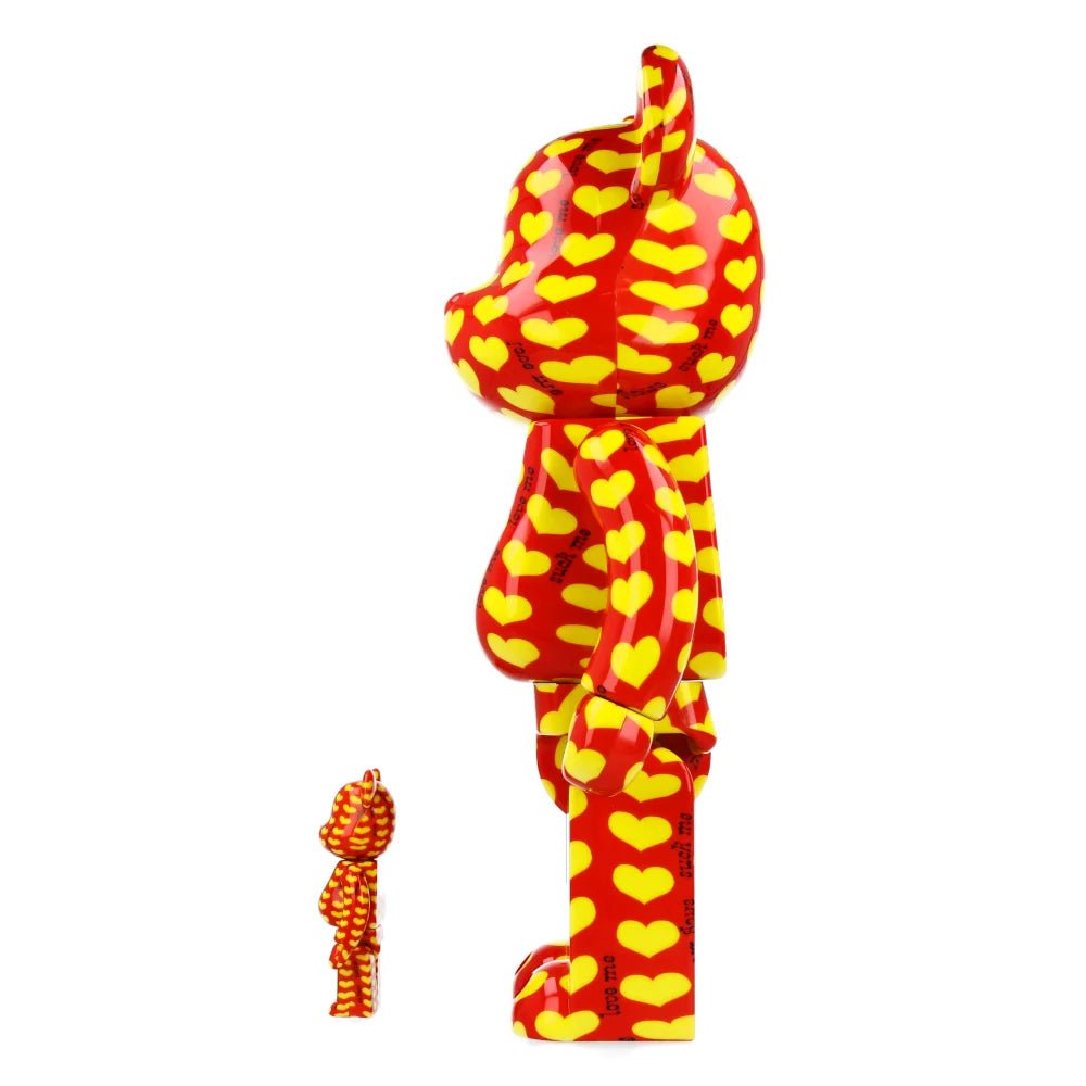 YELLOW HEART REVERSE BE@RBRICK (400% + 100%) - Fridam Store
